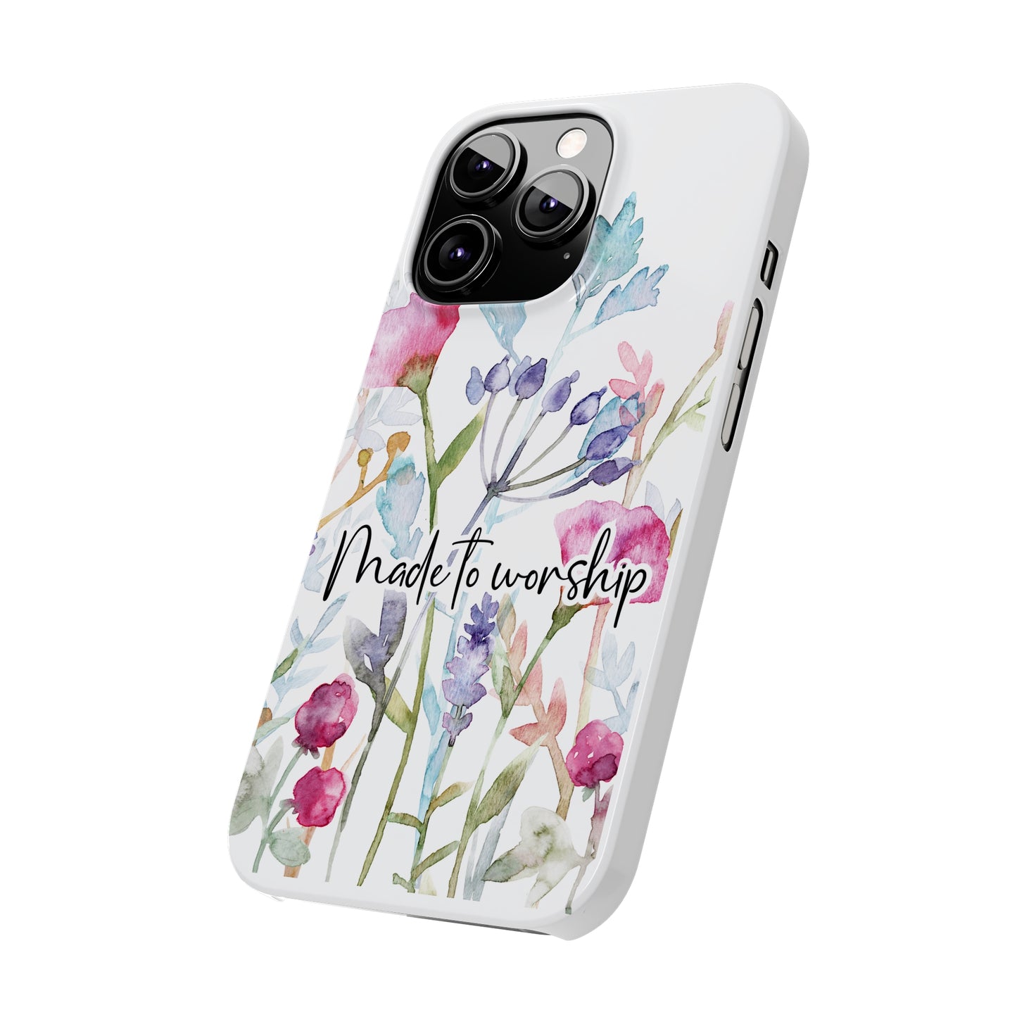 Made to Worship Slim Phone Case, made to worship, christian gift, cellphone case, slim phone case