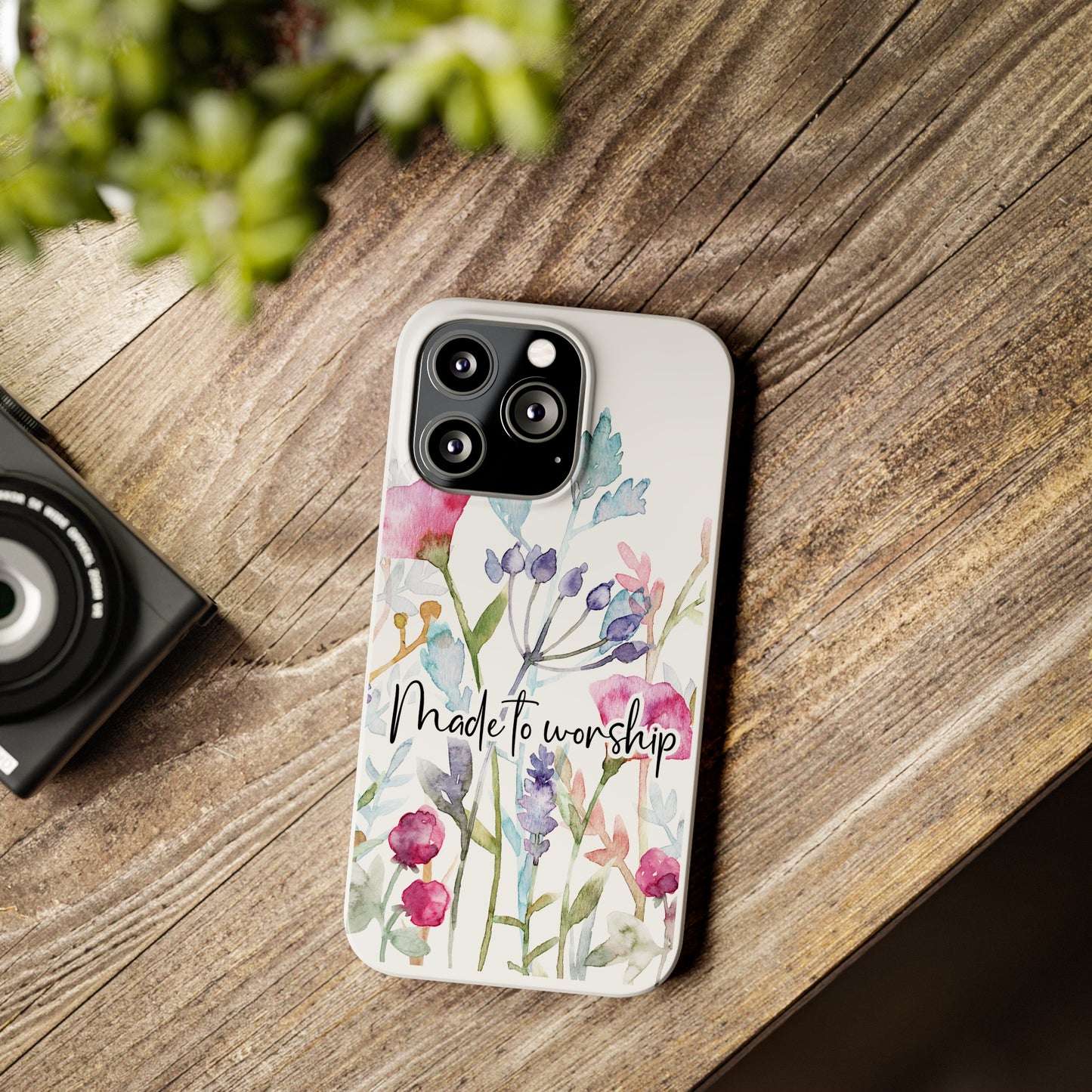 Made to Worship Slim Phone Case, made to worship, christian gift, cellphone case, slim phone case