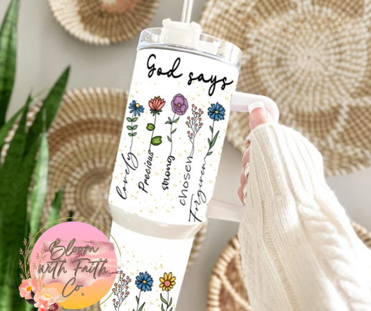40oz Quencher Tumbler Christian Designs
