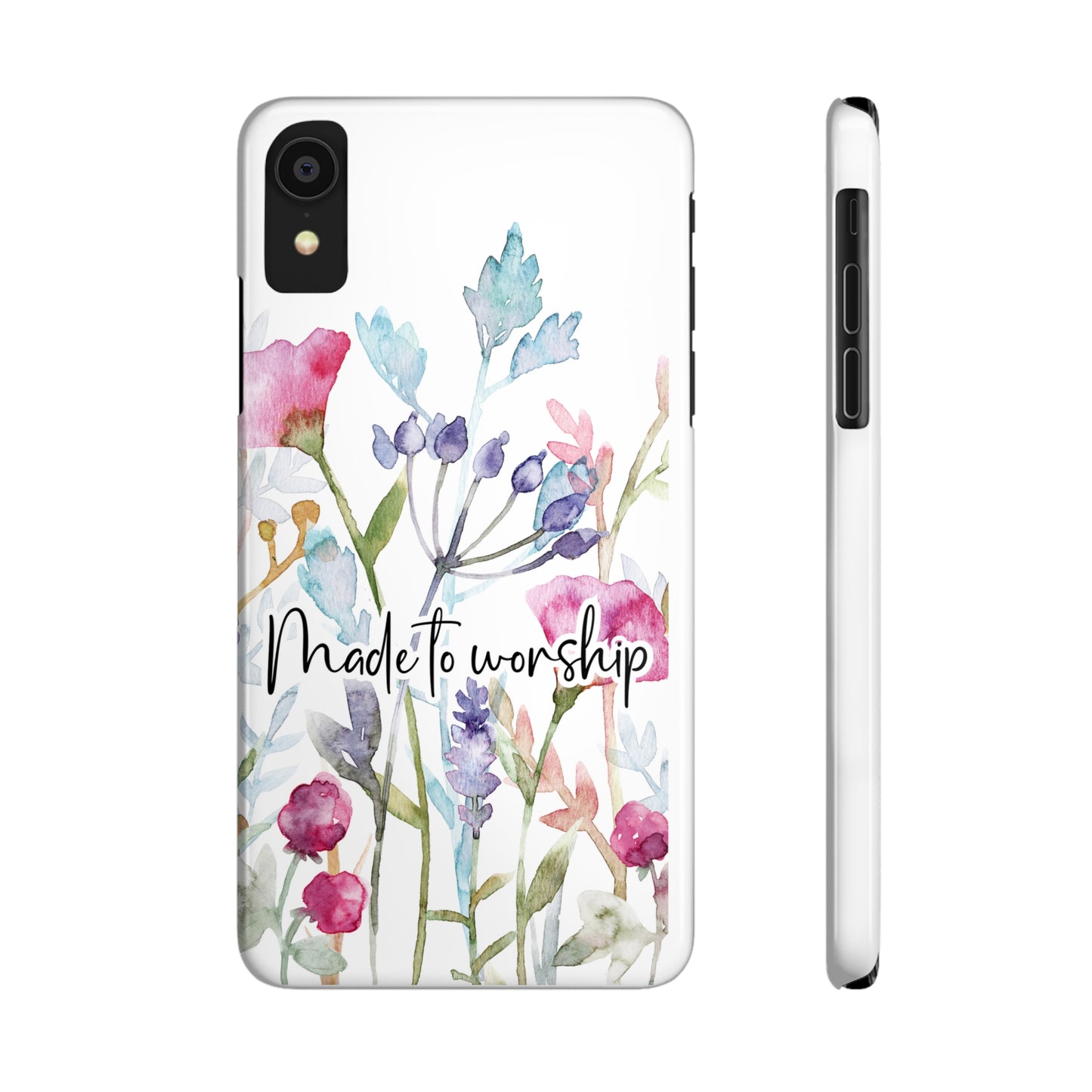 Made to Worship Slim Phone Case, made to worship, christian gift, cellphone case, slim phone case