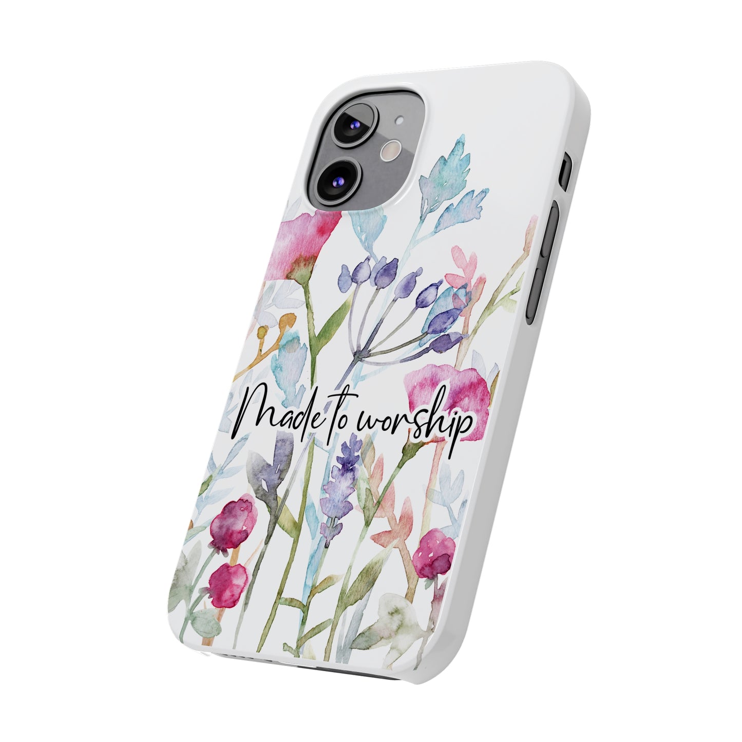 Made to Worship Slim Phone Case, made to worship, christian gift, cellphone case, slim phone case