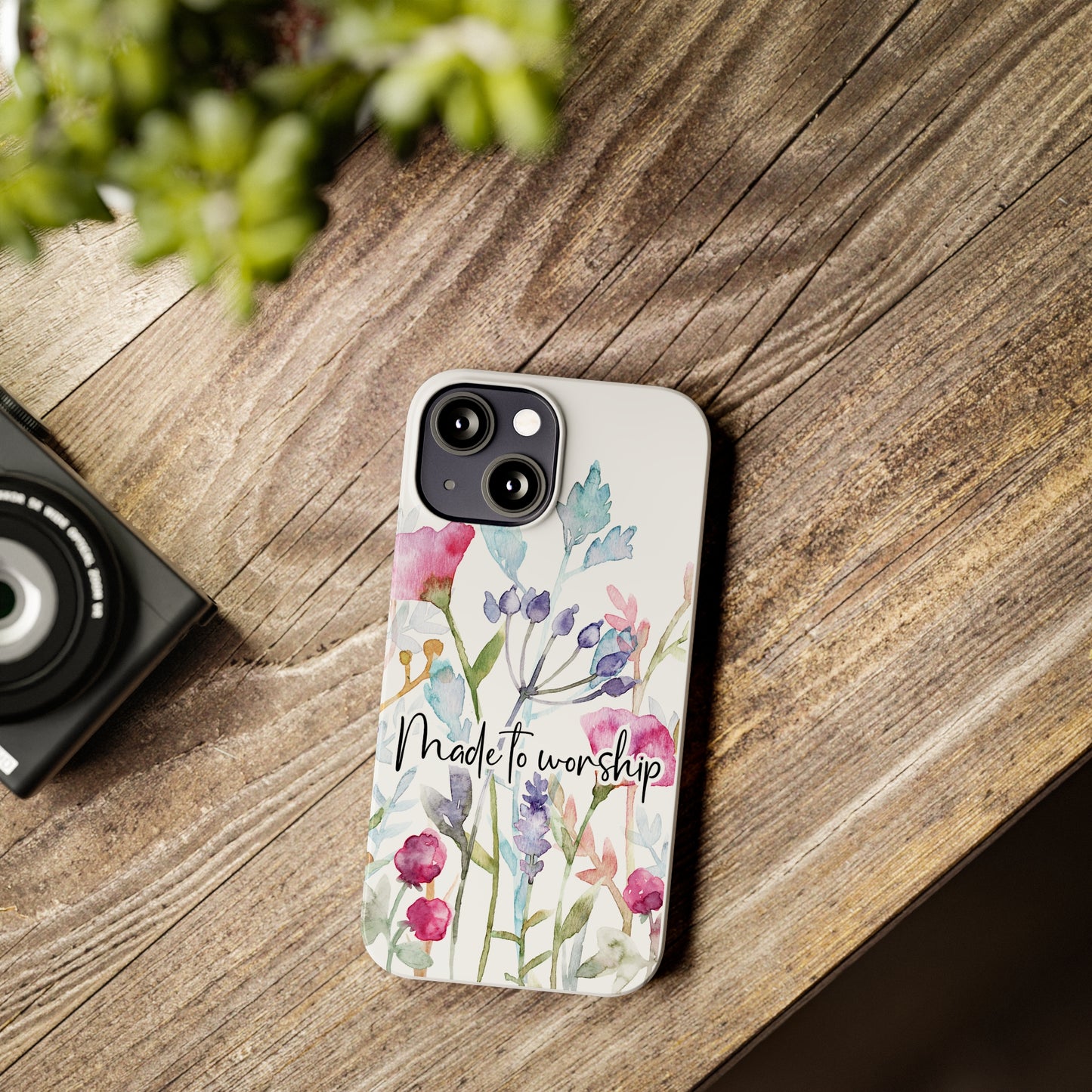 Made to Worship Slim Phone Case, made to worship, christian gift, cellphone case, slim phone case