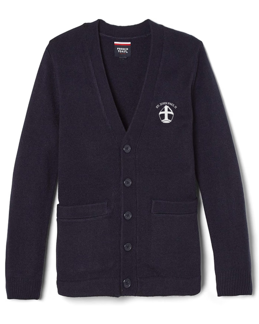 Unisex V-Neck Cardigan Sweater Embroidered