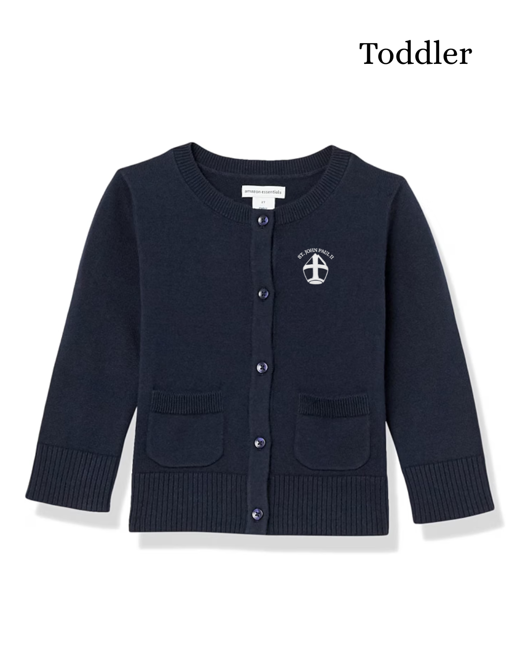 Crewneck Cardigan Sweater Fitted Embroidered