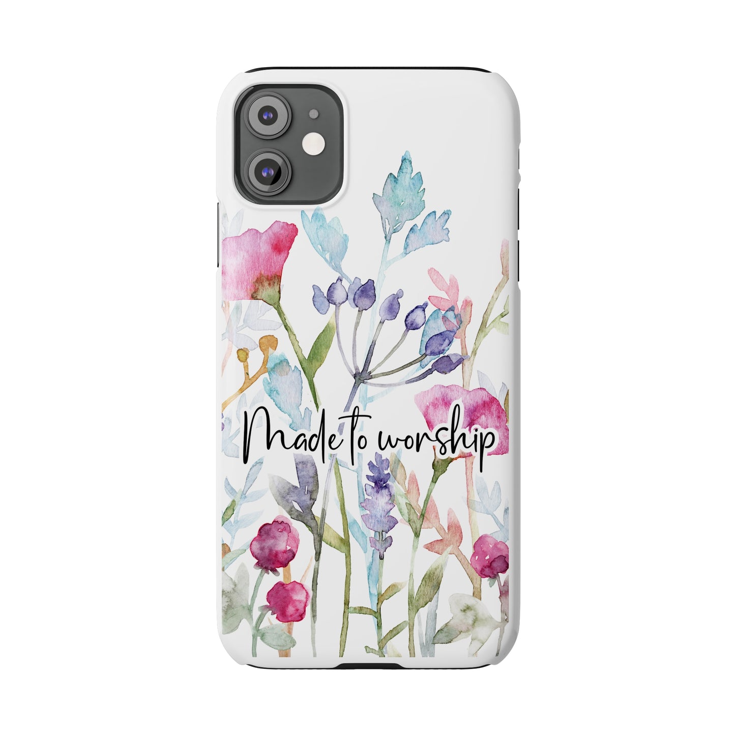 Made to Worship Slim Phone Case, made to worship, christian gift, cellphone case, slim phone case