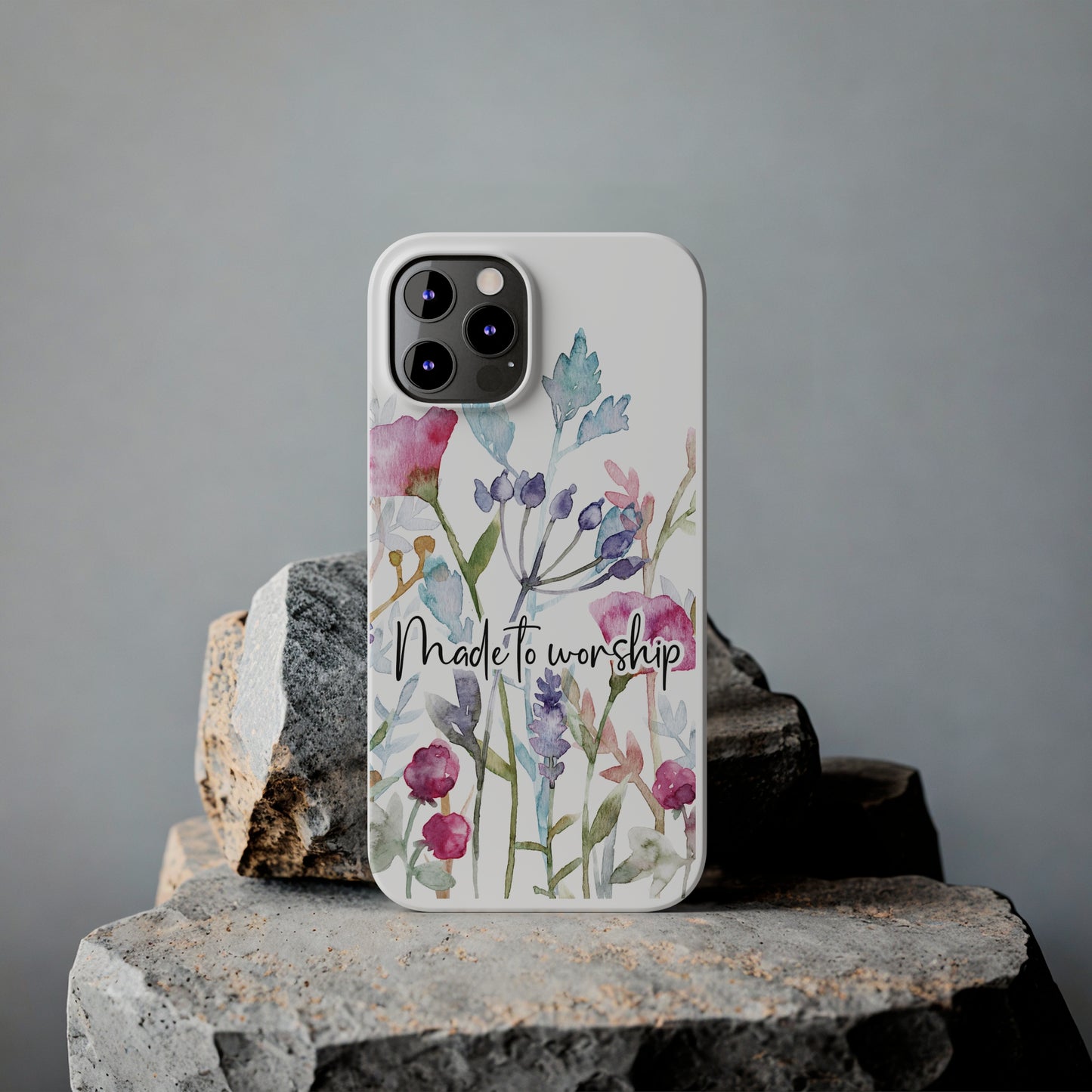 Made to Worship Slim Phone Case, made to worship, christian gift, cellphone case, slim phone case