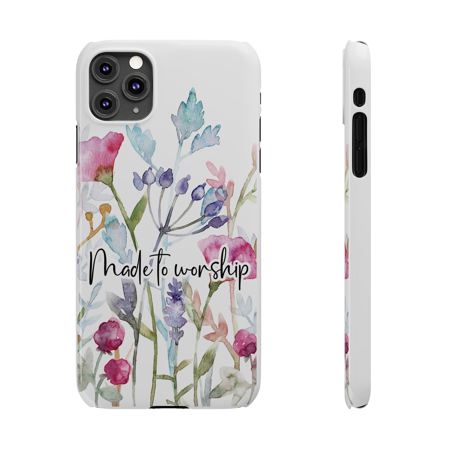 Made to Worship Slim Phone Case, made to worship, christian gift, cellphone case, slim phone case
