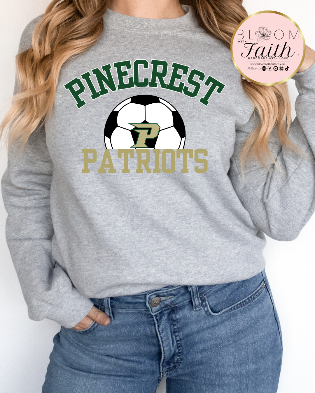 Pinecrest Patriots Soccer Ball Sweatshirt Unisex