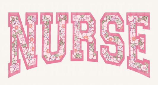 Nurse floral letters shirt