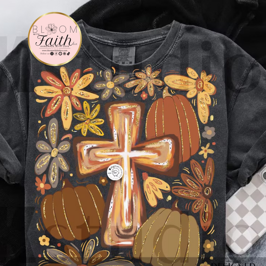 Fall Christian Cross Shirt