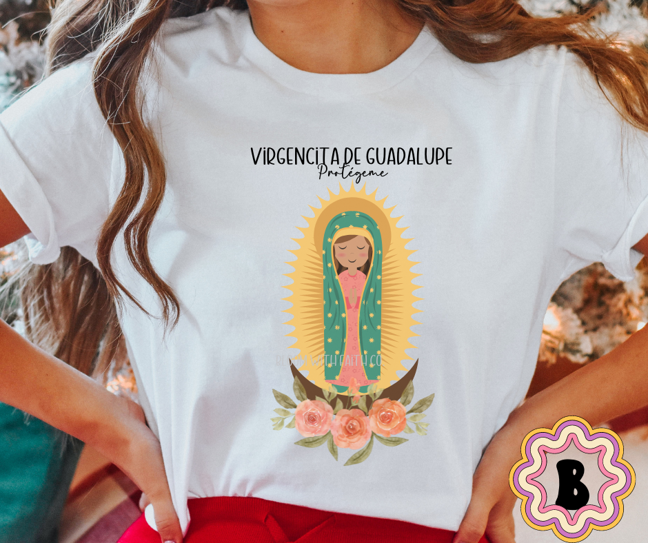 Virgen de Guadalupe t-shirt, Our Lady of Guadalupe t-shirt, Virgencita de Guadalupe