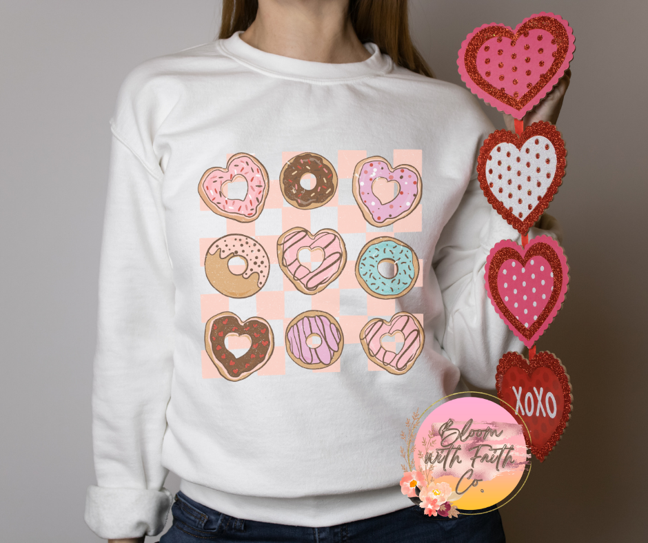 Valentine's sweatshirts, shirts, and hoodies.