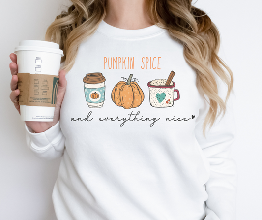 Pumpkin spice and everything nice Crewneck Sweatshirt