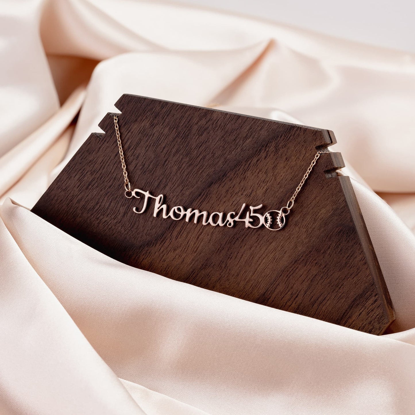 Custom Sports Name & number + sport charm necklace