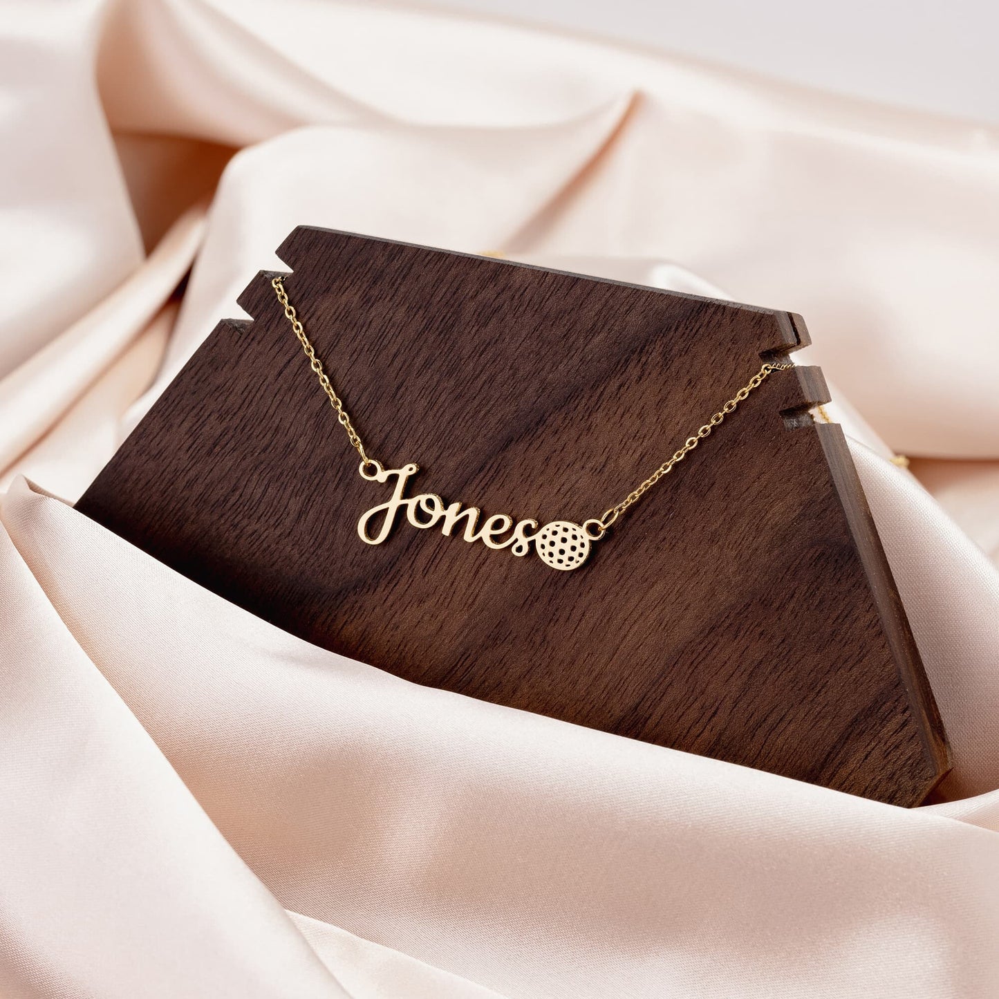 Custom Sports Name & number + sport charm necklace