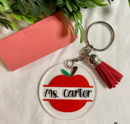 Teacher personalized keychain