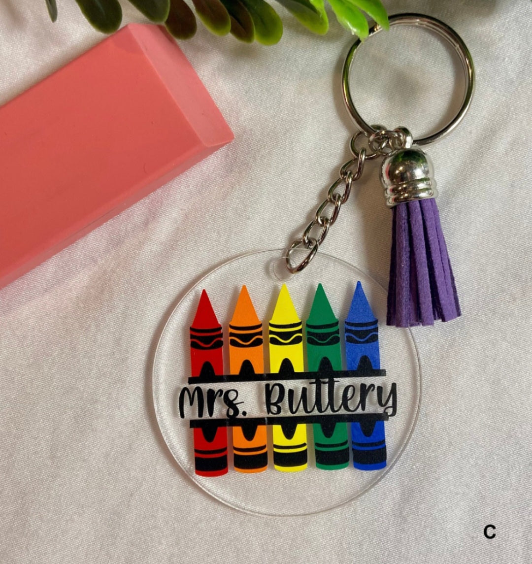 Teacher personalized keychain